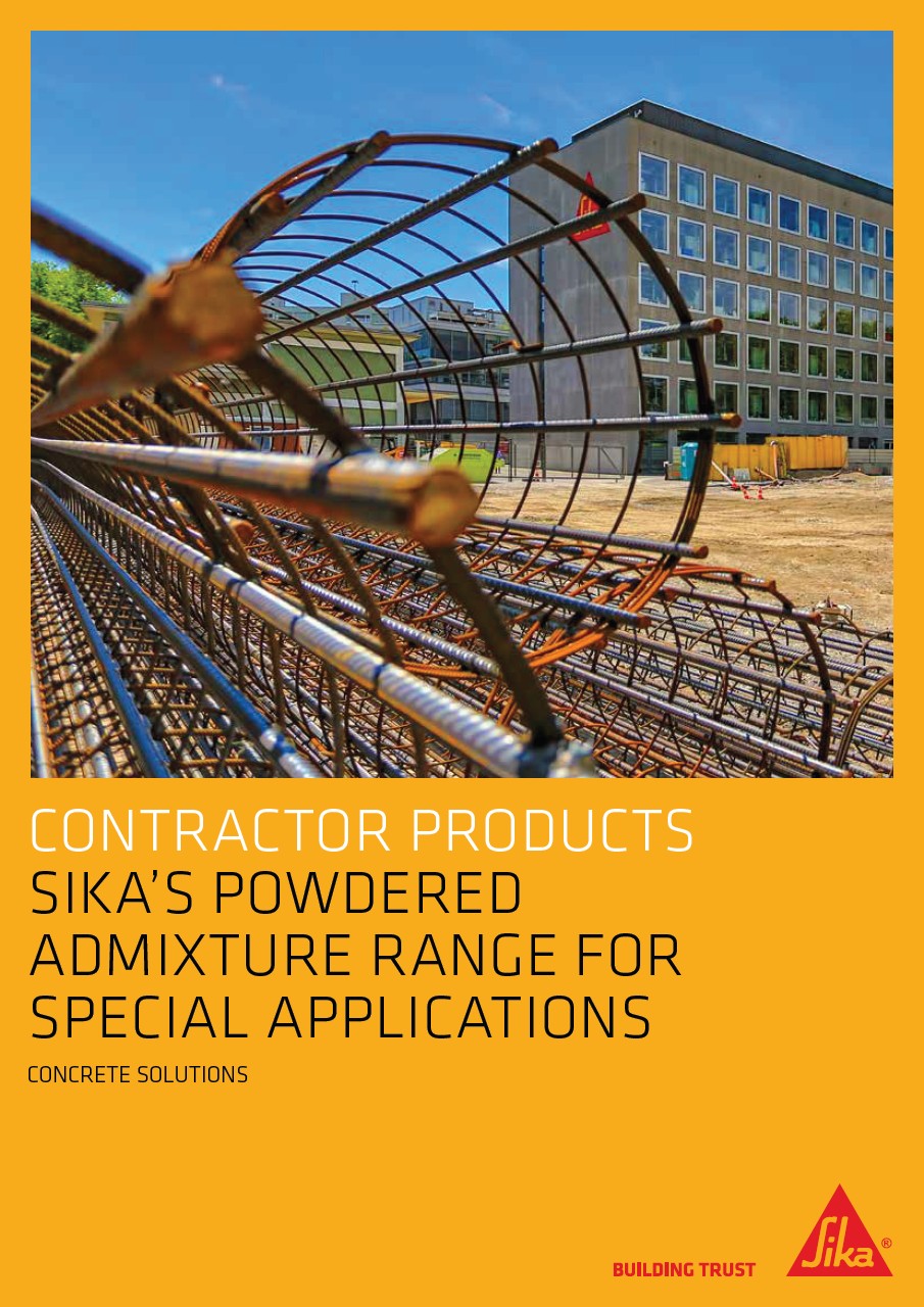 Concrete Contractor Products - Sika's Powdered Admixture Range for Special Applications