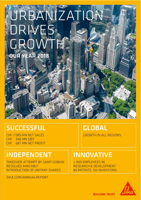 Urbanization Drives Growth - Sika Annual Magazine 2018