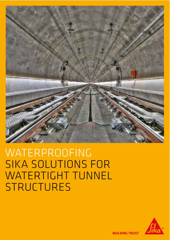 Sika Solutions for Watertight Tunnel Structures