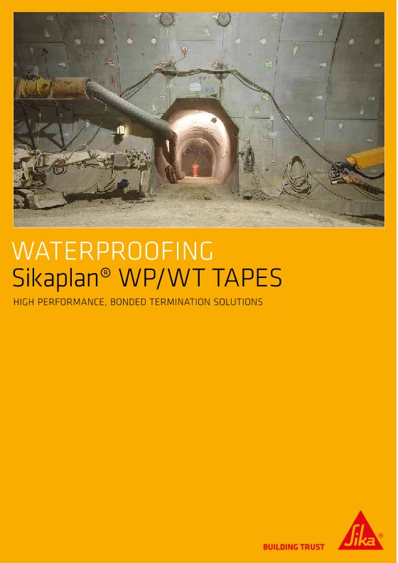 Waterproofing - Sikaplan WP/WT Tapes