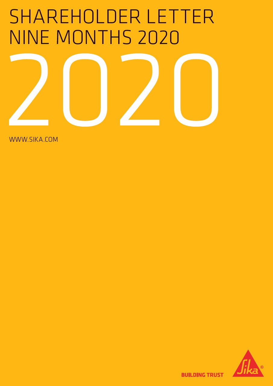 Shareholder Letter Nine Months 2020