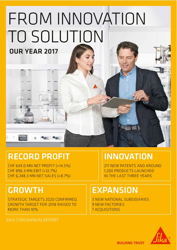 From Innovation to Solution - Sika Annual Magazine 2017