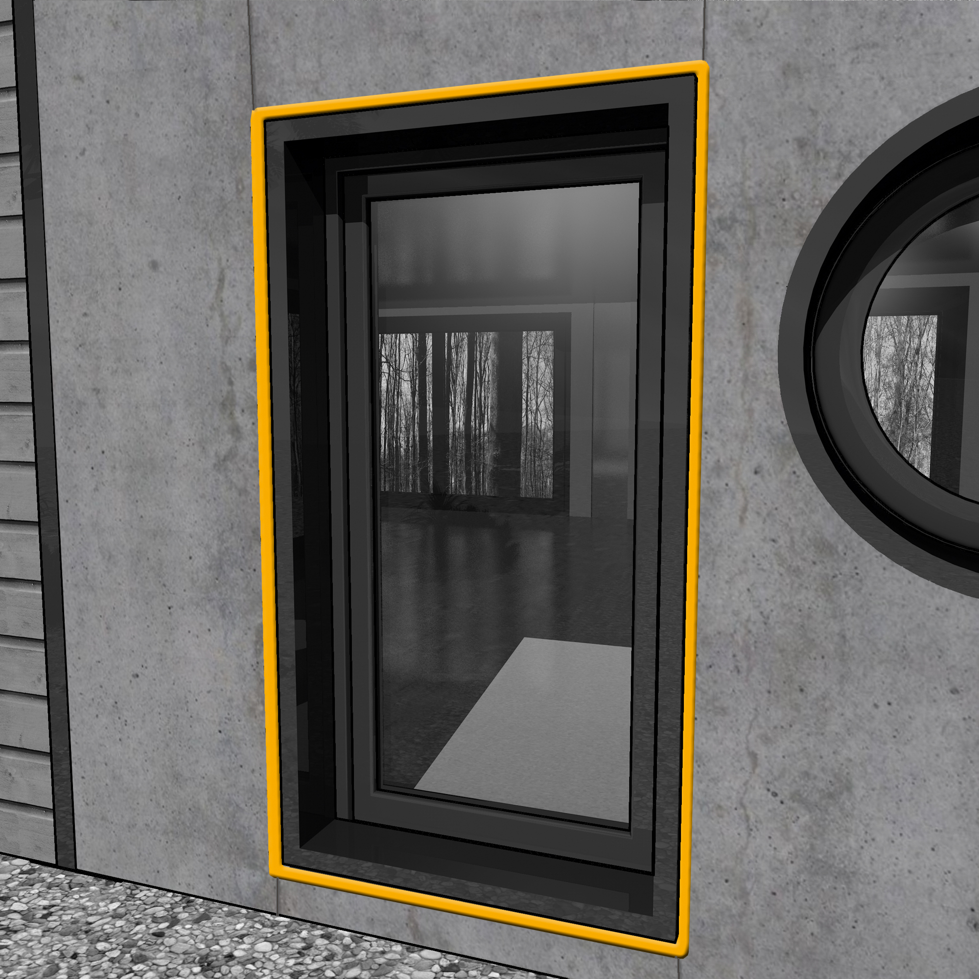Illustration of joint sealant for door jamb insulation for offsite construction