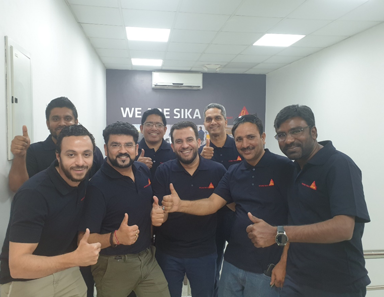 Sika and Parex Qatar teams together Sika team Qatar