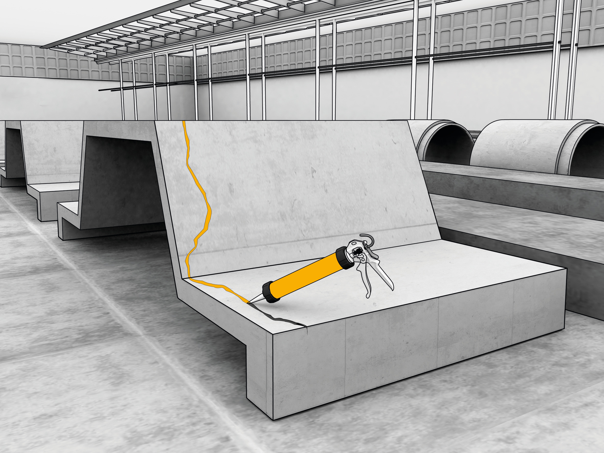 Wet Precast Concrete Technology Graphics