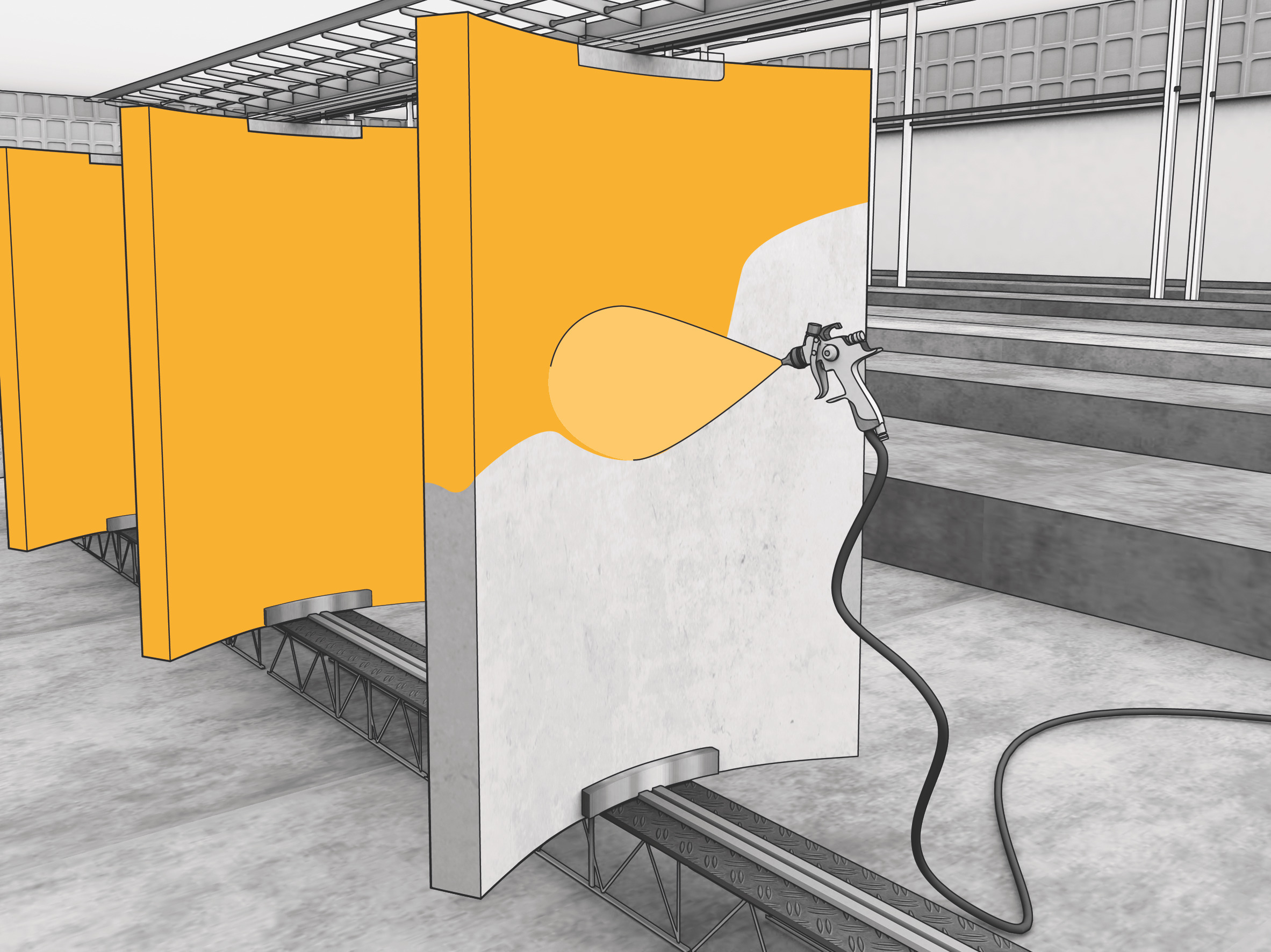 Wet Precast Concrete Technology Graphics