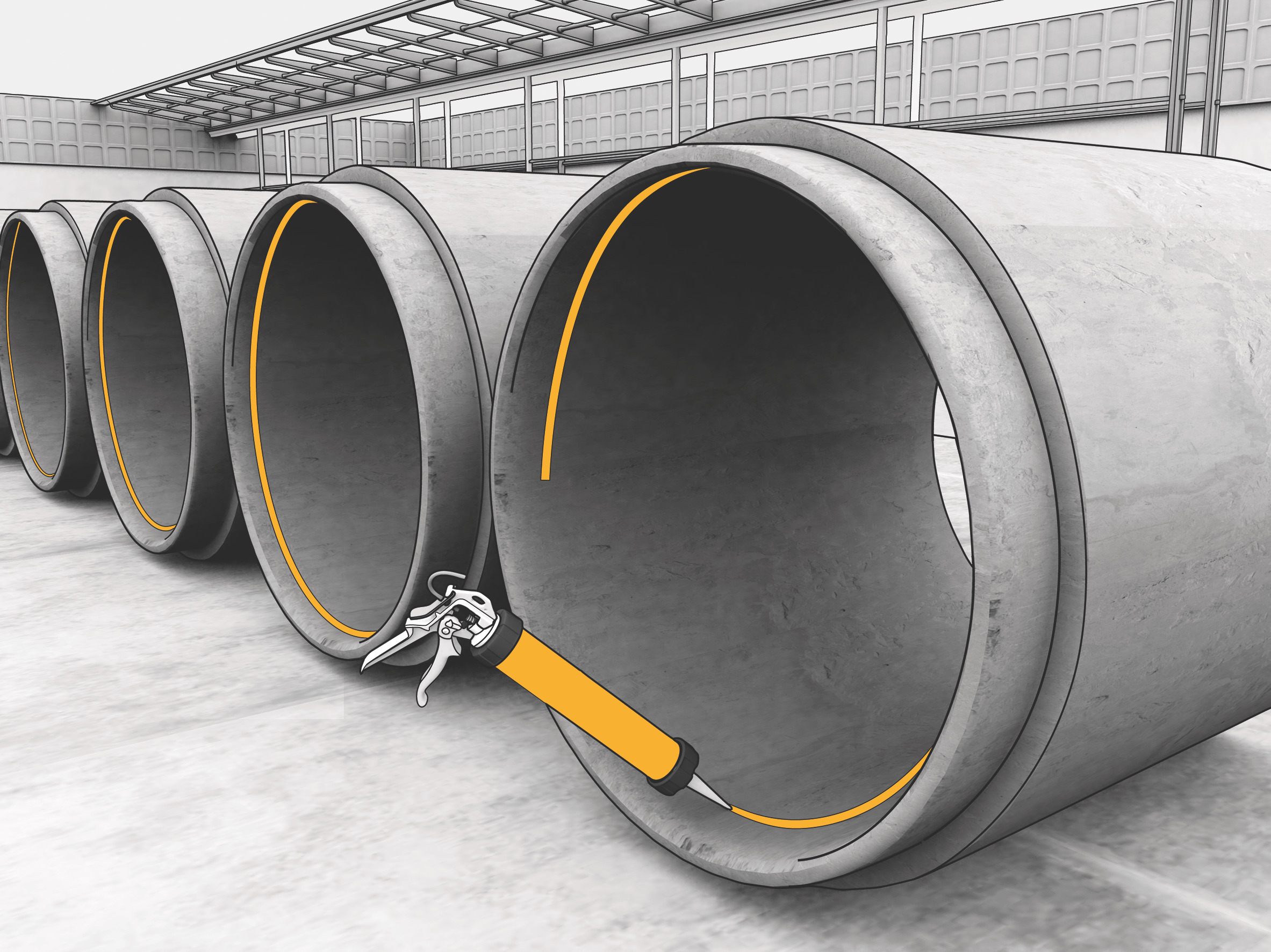 Wet Precast Concrete Technology Graphics