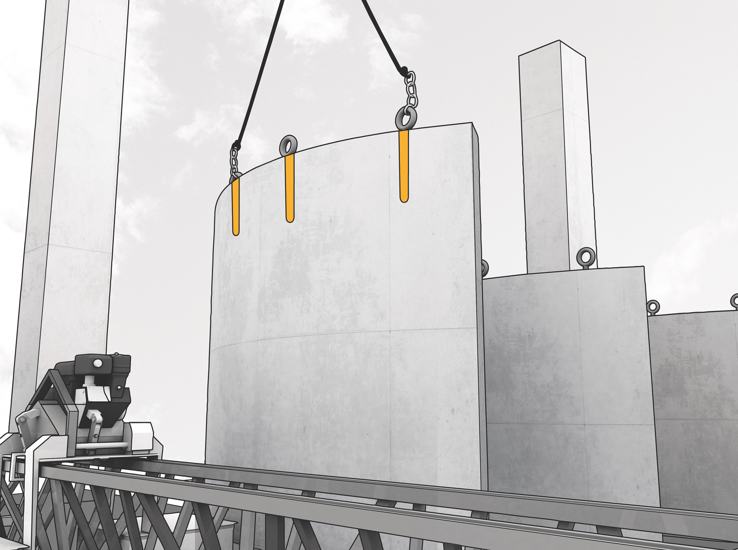 Wet Precast Concrete Technology Graphics