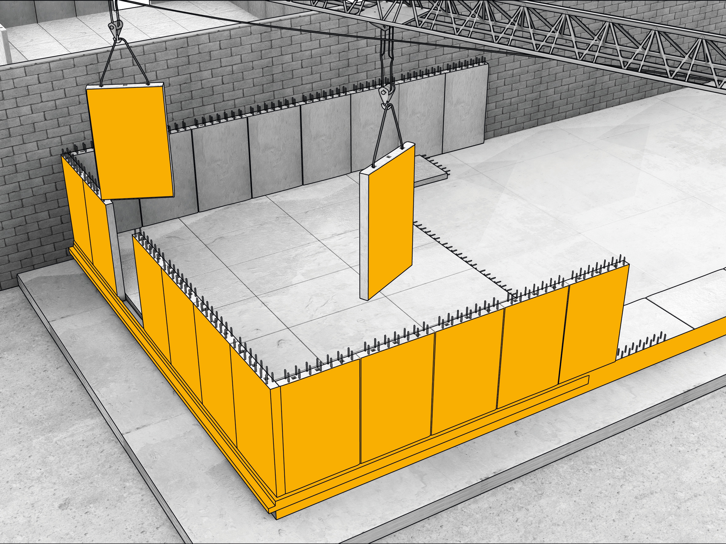 Wet Precast Concrete Technology Graphics